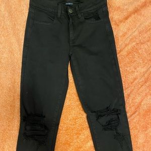 Distressed Black Skinny Jeggings